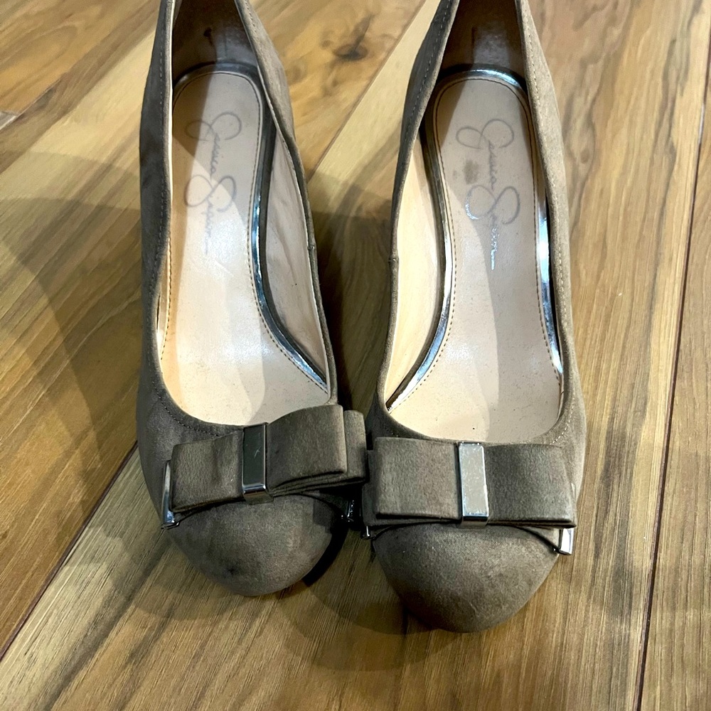 Jessica Simpson Suede Wedge Heel with bow